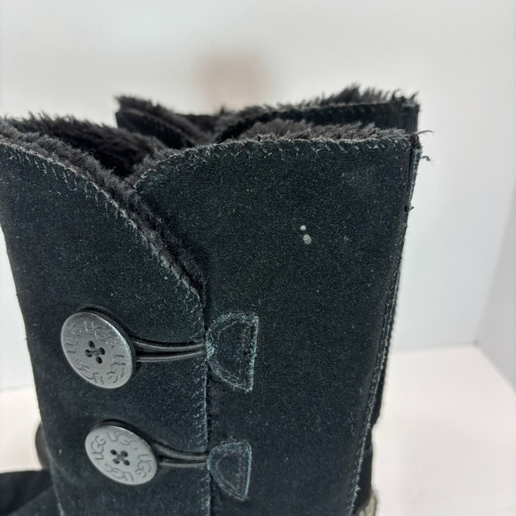 UGG Womens Bailey Button Triplet 5815 Black Classic Snow Tall Boots Size 7W Y2K - Picture 7 of 12